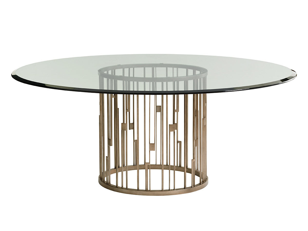 Rendezvous Round Metal Dining Table, Round Wrought Iron Dining Table And Chairs