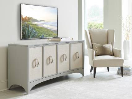 Newbury Park Raffia Media Console