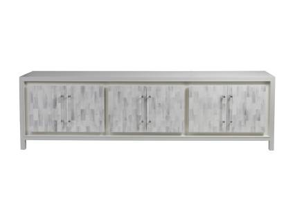 Elation White Long Media Console