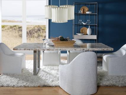 Carly Dining Chair With Casters