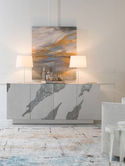 Contango White Media Console