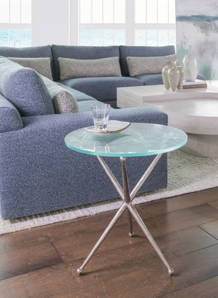 Marcus Silver Round End Table