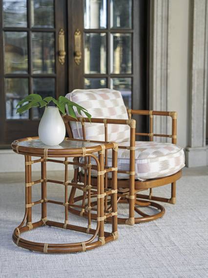 Demilune End Table
