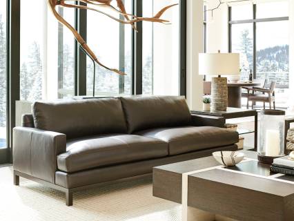 Horizon Leather Sofa - Bronze