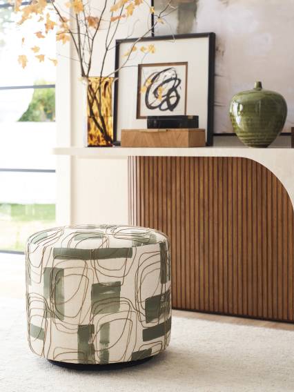 Three Arch Swivel Ottoman