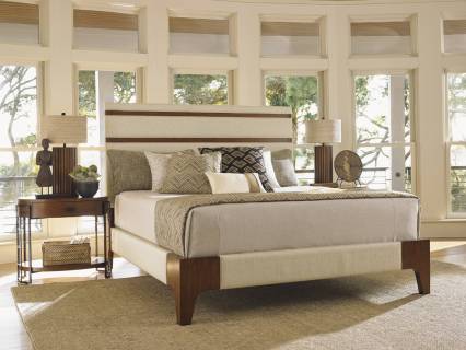 Mandarin Upholstered Panel Bed