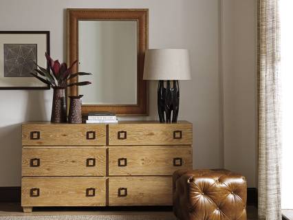 Dominica Leather Rectangular Mirror