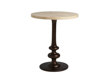 Marshall Stone Top Round End Table