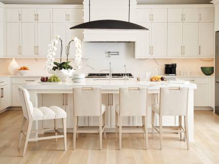 Greer Channeled Upholstered Counter Stool