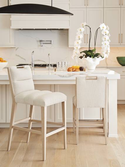 Greer Channeled Upholstered Bar Stool