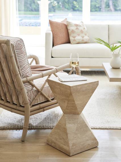 Shea Faceted Accent Table