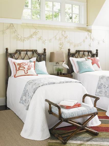 Island Breeze Rattan Headboard Twin