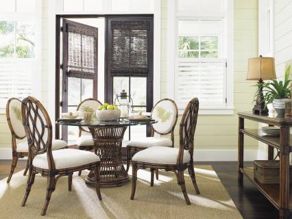 Aruba Dining Table With 48 Inch Glass Top