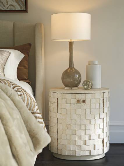 Albion Stone Oval Nightstand