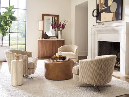 Graves Swivel Chair - Brass