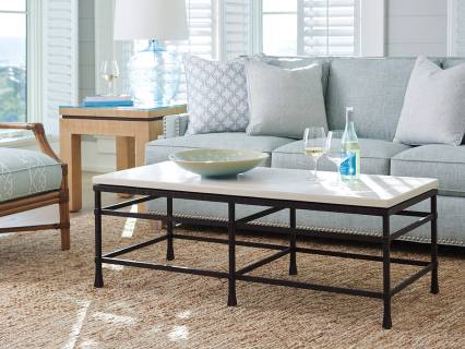 Breakwater Metal And Stone Cocktail Table