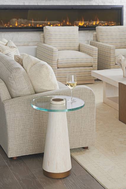 Castlewood Glass Top Accent Table