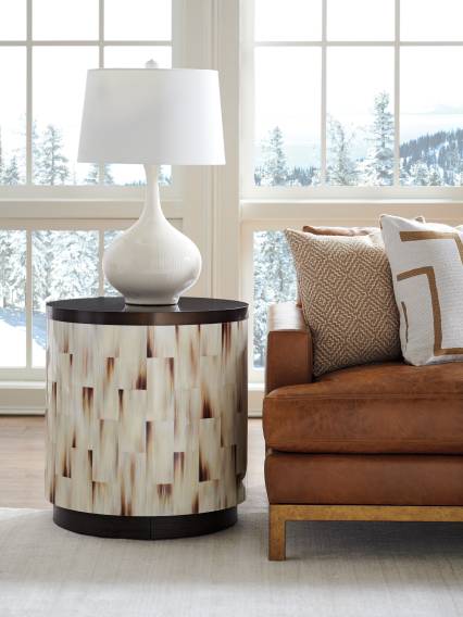 Crescent Commode End Table