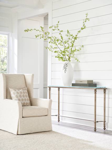 Bluff Metal And Glass Console