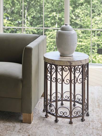 Lowery Round Metal Accent Table
