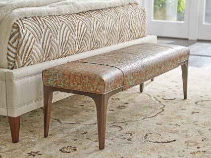 Savile Leather Bench