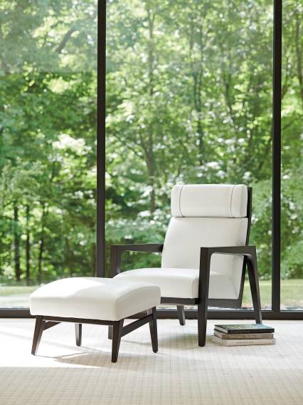 Covina Leather Ottoman