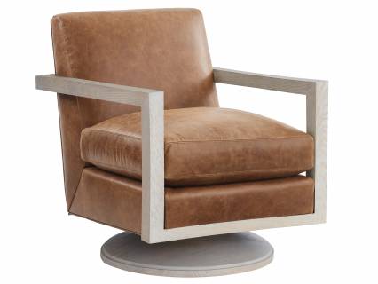 Willa Leather Swivel Chair