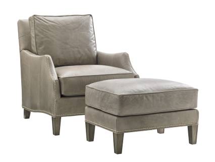 Ashton Leather Ottoman