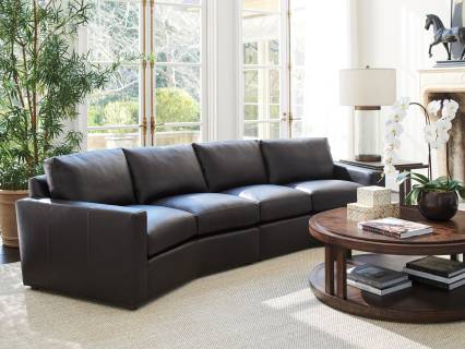 Ashbury Chocolate Leather Sectional