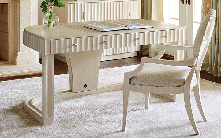 One Ivory Desk with Matching Desk Chair