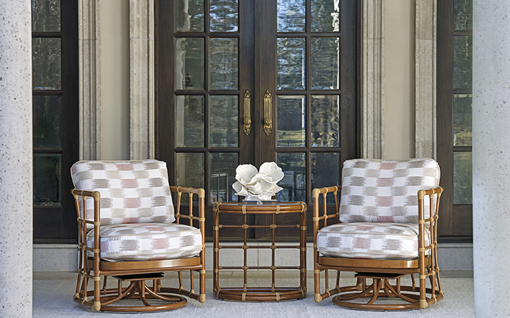 Sandpiper Bay room scene featuring two chairs and an accent table.