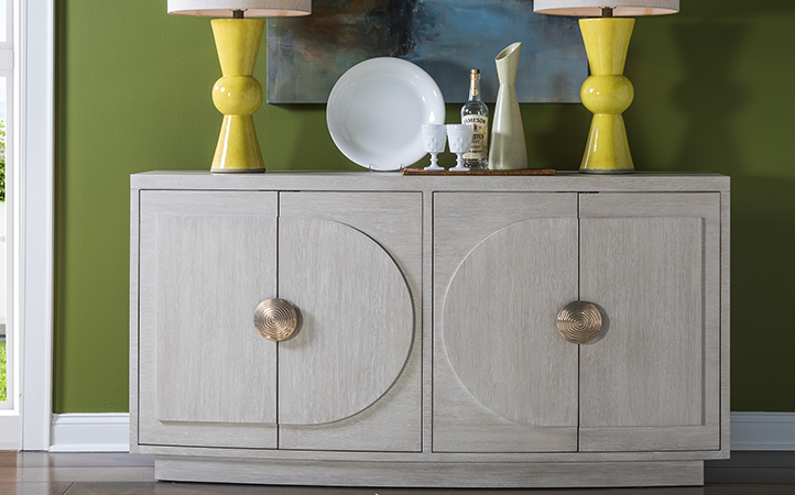 Solimar living room scene featuring buffet