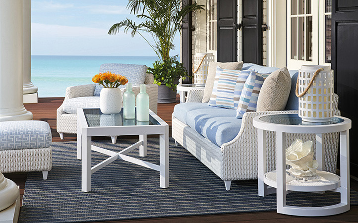 Ocean Breeze Promenade featuring sofa and end table.