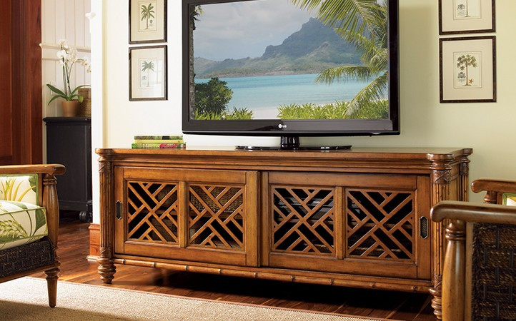 Nevis media console accommodates large televisions and it has more room for the media components.