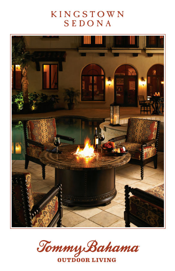 Kingstown Sedona Patio Collection with small fire pit in table